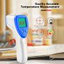 Non-contact Infrared Thermometer 0.5s Fast Reading 0.2℃ Accuracy LED HD Display Fever Alarm – Sky Blue