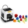 FULCRUM MINIBOT 1.0 Mini Educational Full Assembled FDM 3D Printer 2.8 inch Touch Screen ±0.1mm High Precision 1.75mm for Children Education – White EU Plug （entrepot FR）