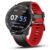 Kospet Magic 2S Smart Watch 40 Sport Modes 1.3 inch HD 360 x 360 Resolution Screen 3ATM Waterproof Bluetooth 5.0 128M Flash Memory – Black Extra Red Strap