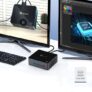 Beelink GK55 Dual HDMI Screen Display Office Mini Computer – Black 8GB RAM + 128GB SSD EU Plug