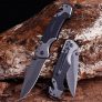 Portable Folding Knife Multi-functional Outdoor Camping Survival High Hardness Blade – Gray