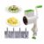 Manual Multifunctional Vegetable Shredder Hand Drum Rotary Grater Shred – White
