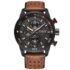 CURREN Men&rsquo;s Casual Quartz Leather Mechanical Pointer Multifunction Watch
