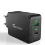 TIEGEM QC3.0 Wall Charger Universal Mobile Phone Type C PD Charger for iPhone X – Black