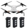 JJRC X7 Double GPS 5G WiFi 1080P FPV RC Drone – RTF – White 3 Batteries