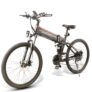 SAMEBIKE LO26 FT Folding 48V500W Smart Electric Bike EU plug – Black EU plug Poland （entrepot EU）
