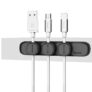 Baseus Magnetic Protector Cable Clip Desktop Tidy Cable Organizer USB Charger Cable Holder Cable Management – Black