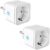 2 x Prises Connectées Intelligentes TECKIN Wi-FI 16A Socket Fonctionne avec Alexa, Siri, Google Home et Smart Life, télécommande, Fonction de minuterie, Aucun Hub Requis