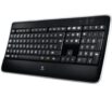 Clavier sans-fil AZERTY Rétroéclairé Noir Logitech Wireless Illuminated Keyboard K800