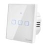 Interrupteur Mural Intelligent WiFi, Sonoff Interrupteur Connecté sans fil avec Contrôle à Distance&Contrôle RF, Compatible avec Alexa,Google Home, Interrupteur Tactile avec Commande Vocale