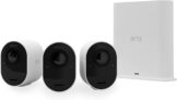 Arlo Ultra 2 Spotlight camera de surveillance Wifi, Sans fil, vidéo 4K et HDR, Vision nocturne, audio bidirectionnel, Batterie de 6 mois, détection de mouvement, champ de vision à 180°, VMS5340