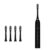 2020 New Electric Toothbrush Sonic Vibration 6 Files Adult Household Soft Fur USB Charging Children Electric Toothbrush – Black 4 brush heads in total