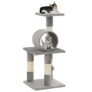 Cat Tree with Sisal Scratching Posts 65 cm – Grey France