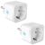 2 x Prises Connectées Intelligentes Wi-FI 16A Socket Fonctionne avec Alexa, Google Home et Smart Life, télécommande, Fonction de minuterie, Aucun Hub Requis