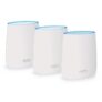NETGEAR Système WiFi mesh tri-band Orbi (RBK23) avec une vitesse de 2,2 Gbit/s , remplace votre box et couvre jusqu’à 375 m², pack comprenant 1 base/routeur et 2 satellites