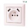 #FRENCHDAYS Prise électrique murale avec Double USB 2.8A, Quick USB Chargeur pour Téléphone Mobile