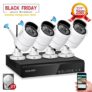 YESKAMO 1080P Système Caméra de Sécurité Sans Fil avec 4CH NVR et 4 Cameras WIFI HD 2.0 Mégapixels + HDD 2To