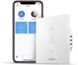 Interrupteur WiFi pour Volet Roulant (FIL NEUTRE REQUIS), Interrupteur Tactile pour Rideau de Fenêtre Compatible avec Alexa, Google Home et SmartThings, Commande Vocale et Contrôle à Distance