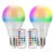 Ampoules LED Couleur (Lot de 2), OMERIL 10W RGBW Dimmable LED Bulbs E27 Télécommande Lampes d’Ambiance avec Fonction de Mémoire et Minuterie