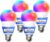 Ampoule Connectée HomeKit, 4 LED Ampoules Intelligente Compatible avec Apple HomeKit, Siri, Alexa, Google Home et SmartThings, E27 2700K-6500K RGB Ampoule Wi-Fi Dimmable Multicolore (4)