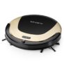 Albohes-M50 Ultra-mince Robot Aspirateur de Sol Nettoyeur Silencieux avec 4 Modes de Nettoyage Recharger Automatiquement (Noir)
