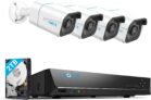 Reolink 4K Caméra de Surveillance Extérieure, Détection de Personne et Véhicule, Kit Vidéo Surveillance avec 8CH 2To NVR et Caméra IP PoE 4X 8MP, 30 Mètres Vision Nocturne avec Audio, RLK8-810B4-A