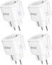 AWOW Prise Connectée Intelligente WiFi, Mini Smart Outlet Français Compatible avec Alexa et Google Home, Contrôle Vocale, 16A 3680W, Minuteur et Télécommande via Smart Life, Aucun Hub Requis (4 pack)