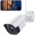 Victure FHD 1080P Boîte Métallique Caméra de surveillance WiFi extérieure avec caméra IP de détection de mouvement avec vision nocturne étanche IP66 Audio bidirectionnel compatible avec IOS / Android