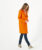 Manteau orange en laine Justin