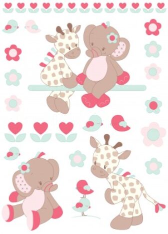 Stickers décoratifs Nattou Collection Charlotte et Rose