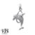 Pendentif argent 925°/oo dauphin dans cerceau