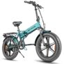 ENGWE EP-2 500W Folding Fat Tire Electric Bike with 48V 12.5Ah Lithium-ion Battery – Green