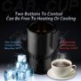 Intelligent car hot and cold water cup fast cooling heating car with home travel insulation cup – Black