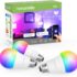 SHIWOJIA PTZ Caméra de Surveillance WiFi Extérieure,Caméra de Sécurité avec Pan Tilt 4X Zoom,Caméra IP Dôme Extérieure, avec Audio bidirectionnel,Détection de Mouvement, Vision Nocturne,IP66 Etanche