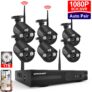 Kit de WiFi Vidéo Surveillance sans Fil，SMONET 8 Canaux 1080P NVR et 6X 960P Caméras avec 1 to Disque Dur, Détection de Mouvement, Vision Nocturne et Surveiller à Distance Via APP Gratuite