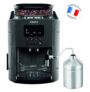 Krups YY4081FD Machine à Café Automatique avec Broyeur à Grains Expresso avec Mousseur à Lait Pot Inox Cafetière Café Grains Pression 15 Bars Thermoblock Cappuccino Espresso Noir