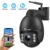 PTZ Dome Caméra extérieur sans Fil, Ctronics Caméra de Surveillance WiFi HD 1080p 360 ° avec 4X Zoom Optique, Audio bidirectionnel, Vision Nocturne de 50 m, Protection IP65