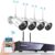 Kit de WiFi vidéo Surveillance sans Fil, SZSINOCAM Système de Sécurité 4CH 1080p Caméras Hydrofuge et Infrarouge Nocture,Intérieux/Extérieur,Accès à Distance,Antenne sans Fil améliorée (sans HDD )