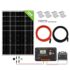 ECO-WORTHY Panneau Solaire Monocristallin 100 W 12 V Pour Caravane, Camping-car, Bateau, Maison, Jardin