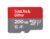 SanDisk – SDSQUAR-200G-GN6MA – Carte Mémoire MicroSDHC Ultra 200GB avec Vitesse de Lecture Allant jusqu’à 100MB/S, Classe 10