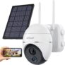 ieGeek Caméra Surveillance WiFi Extérieure sans Fil avec Solaire, IP Caméra Batterie 15000mAh avec Pan/Tilt 1080P, Détection de Mouvement PIR, Étanche IP65, Audio Bidirectionnel, Micro SD/Cloud