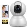 Keyke Caméra de Surveillance WiFi 1080P, Dôme PTZ Caméra de Sécurité avec Rotation à 360°, Vision Nocturne, Audio bidirectionnel, Alerte de Mouvement, Cloud Service – App iOS / Android