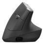 Logitech, souris MX Vertical, souris ergonomique avancée avec et sans fil, moins de tension musculaire, position naturelle de la main, meilleure position du poignet, suivi optique avancé, noir