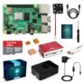 LABISTS Raspberry Pi 4 Modèle B (4 B) 4Go Starter Kit [ 2019 Version Dernière ] 32 Go Classe 10 Micro SD Carte, 5,1V 3A Alimentation Interrupteur Marche/Arrêt, Ventilateur, Boîtier Noir, Dissipateur