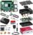 Bqeel Raspberry Pi 4 Modèle B, 4Go RAM+32 Go Classe 10 Micro SD Carte, 5V 3A Alimentation Interrupteur Marche/Arrêt, Ventilateur, Dissipateur, Boîtier Noir, Lecteur de Carte, Câble HDMI