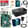 ABOX Raspberry Pi 3 Modèle B Plus (3 B+) Starter Kit [ Version Dernière ] 32 Go Classe 10 SanDisk Micro SD Carte, 5V 3A Alimentation Interrupteur Marche/Arrêt Boîtier Noir