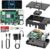 TICTID Raspberry Pi 4 Modèle B (4 B) 4Go Upgraded for Raspberry Pi 3 Starter Kit 2019 Version 32Go Classe 10 Micro SD Carte Alimentation Interrupteur Marche/Arrêt Ventilateur Boîtier Noir Dissipateur