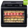 zociko Déshydrateur Alimentaire, Machine électrique deshydrateur déshydrateur d’Aliments séchage de légume et de Fruit Conservateur électrique de Nourriture Commande 6 Plateaux d’acier Inoxydable