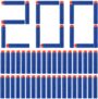200 Fléchettes en Mousse pour Nerf N-Strike Elite Compatible avec Les Jouets Pistolets Modèle Blaster N-Strike Elite