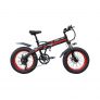 Smlro S9 Electric Bike 20inch 4.0 Fat Tire Aluminum Foldable Electric Bicycle 48V10AH 500W Powerful Mountain Snow Beach E-Bike – Black Red China 20inch